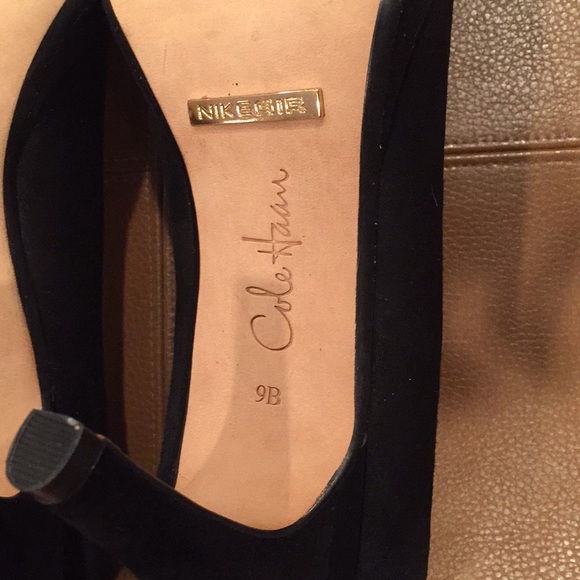 🔥 NWOT Cole Haan/Nike Air black suede heels - Picture 3 of 8